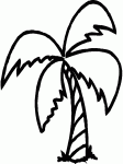 Dessin de palmier avec 4 branches 