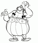 Dessin de obelix enleve son casque 