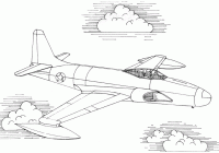 Dessin de avion de chasse americain 