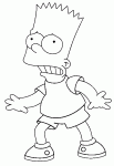 Dessin de Bart Simpson a peur 
