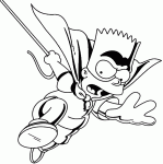 Dessin de Bart Simpson super hero 