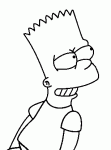 Dessin de Bart avec un sourire mesquin 