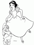 Dessin de blanche neige et timide 