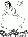 Dessin de coloriage de Blanche Neige 