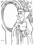 Dessin de la reine devant son miroir 