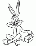 Dessin de Bugs Bunny et une boite 