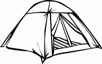 Dessin de tente de camping simple 