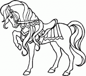 Dessin de Cheval pret pour la parade 