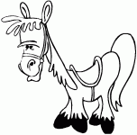 Dessin de dessin amusant d un cheval 