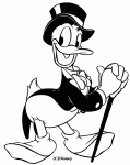 Dessin de Donald en smoking 