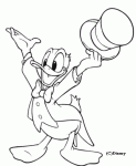Dessin de Donald en tenue de soiree 