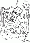 Dessin de Donald fait secher son linge 