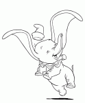 Dessin de Dumbo avec ses grandes oreilles 