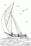 Dessin de bateau egyptien 