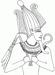 Dessin de coloriage de pharaon 