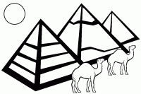 Dessin de dessin des 3 pyramides d egypte 