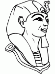 Dessin de dessin du buste de pharaon 