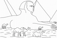 Dessin de dessin du sphinx a colorier 