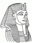 Dessin de toutankhamon de profil 