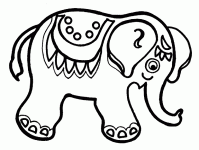 Dessin de coloriage elephant 