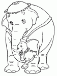 Dessin de petit elephant avec sa mere 