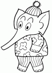 Dessin de un elephant en pyjama 