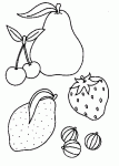 Dessin de des fruits en vrac 