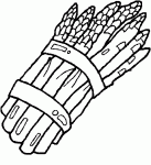 Dessin de dessin asperge colorier 