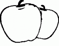 Dessin de dessin de deux pommes 
