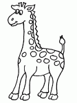 Dessin de coloriage de girafe 