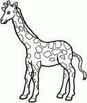 Dessin de girafe a colorier 