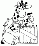 Dessin de girafe bricoleuse 
