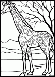 Dessin de girafe et arbre 