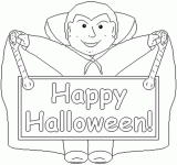 Dessin de dracula happy halloween 