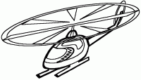 Dessin de helicoptere avec helices qui tournent 