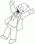 Dessin de Homer Simpson en costume 