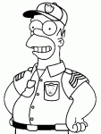 Dessin de Homer en policier 