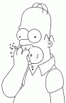 Dessin de Homer se goinfre 