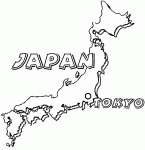 Dessin de carte du Japon 