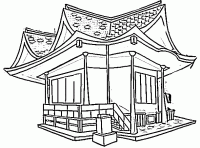 Dessin de dessin d une petite pagode 