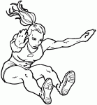 Dessin de saut en longueur 