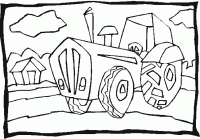 Dessin de tracteur 