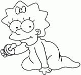 Dessin de Maggie retire sa tetine 