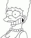 Dessin de Marge Simpson maquillee 