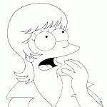 Dessin de Marge a les cheveux courts 