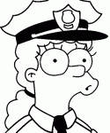 Dessin de Marge en policier 