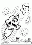 Dessin de Mario attrape une etoile 