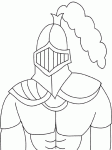 Dessin de armure et casque du chevalier 