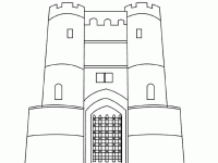 Dessin de chateau avec pont levis 