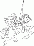 Dessin de chevalier a cheval 